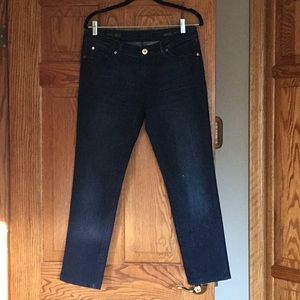 Dark denim skinny jeans